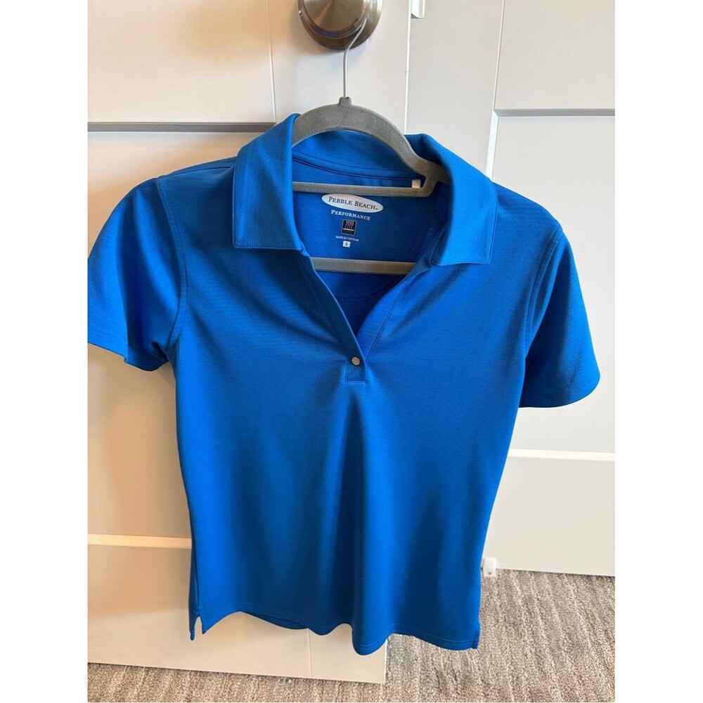 Pebble Beach Performance Women's Blue golf Polo Top